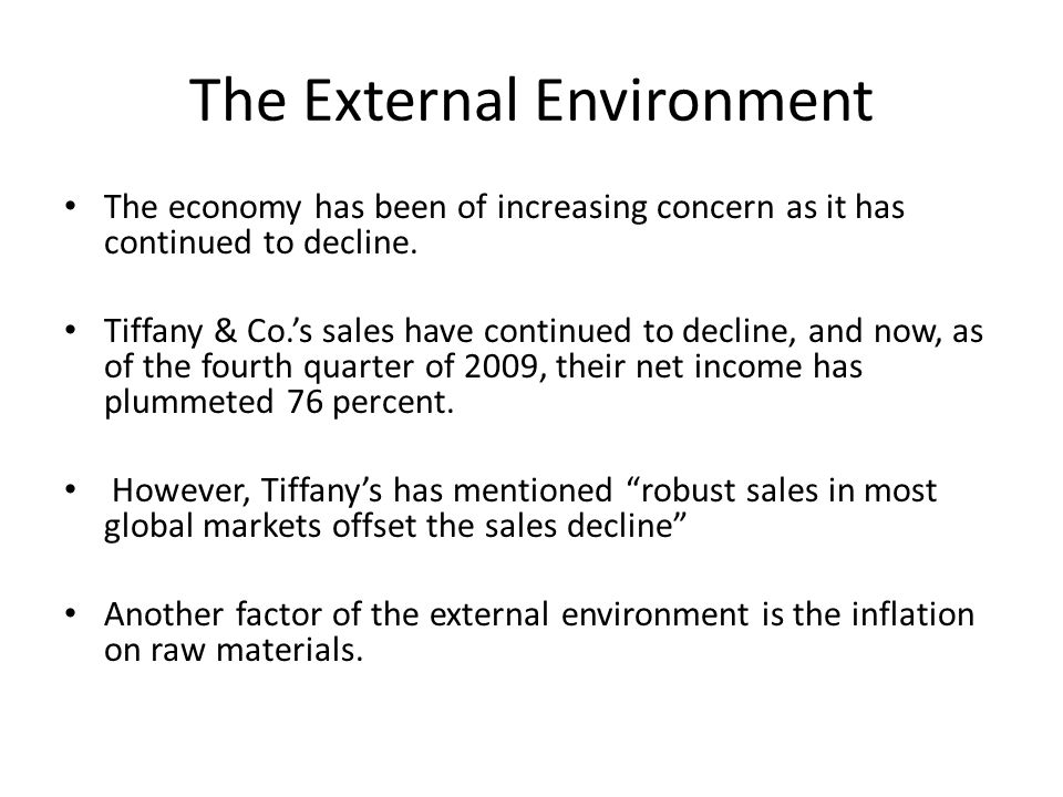 Tiffany co internal environment